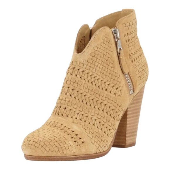 Rag & Bone Double Zip Woven Newbury Margot Bootie Womens Size 40 10 Boho Western - Picture 1 of 9